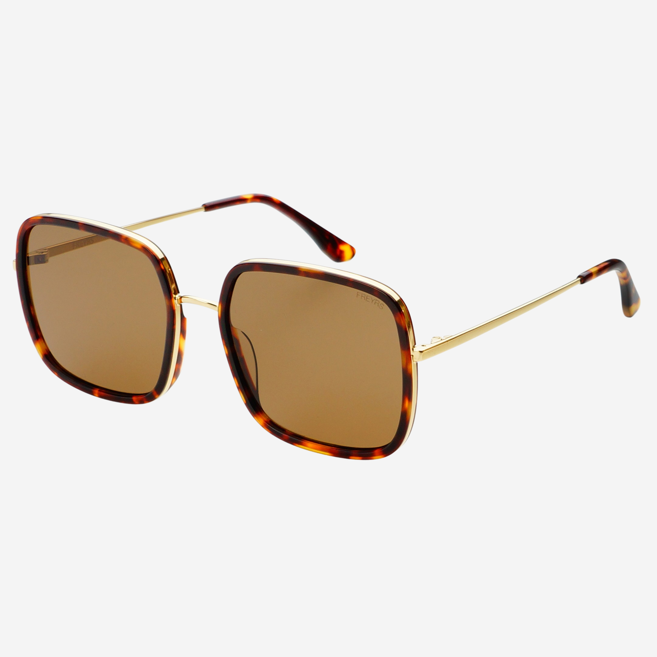 FREYRS Eyewear - Cosmo Acetate Womens Square Sunglasses: Dark Tortoise
