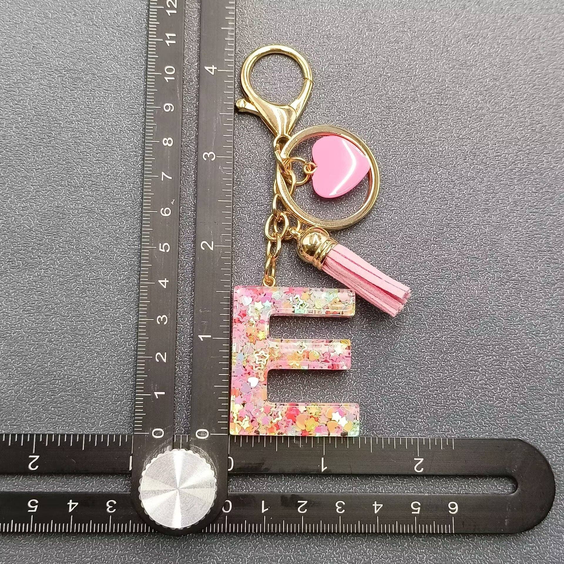 PINK RESIN INITIAL CHARM