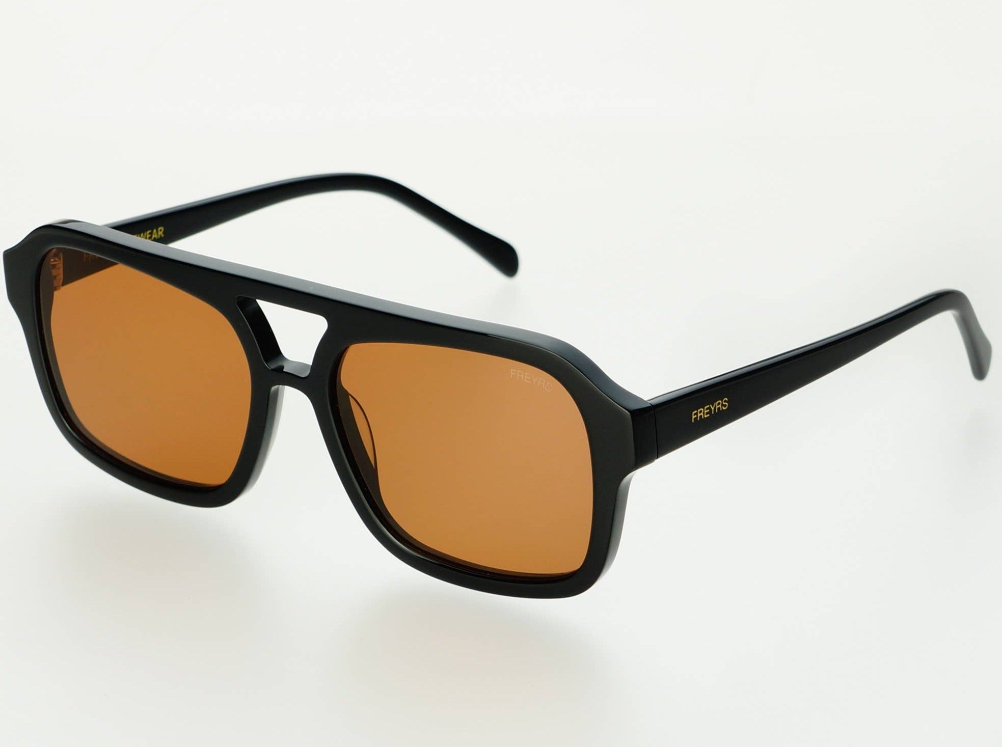 FREYRS Eyewear - Havana Acetate Aviator Sunglasses: Black