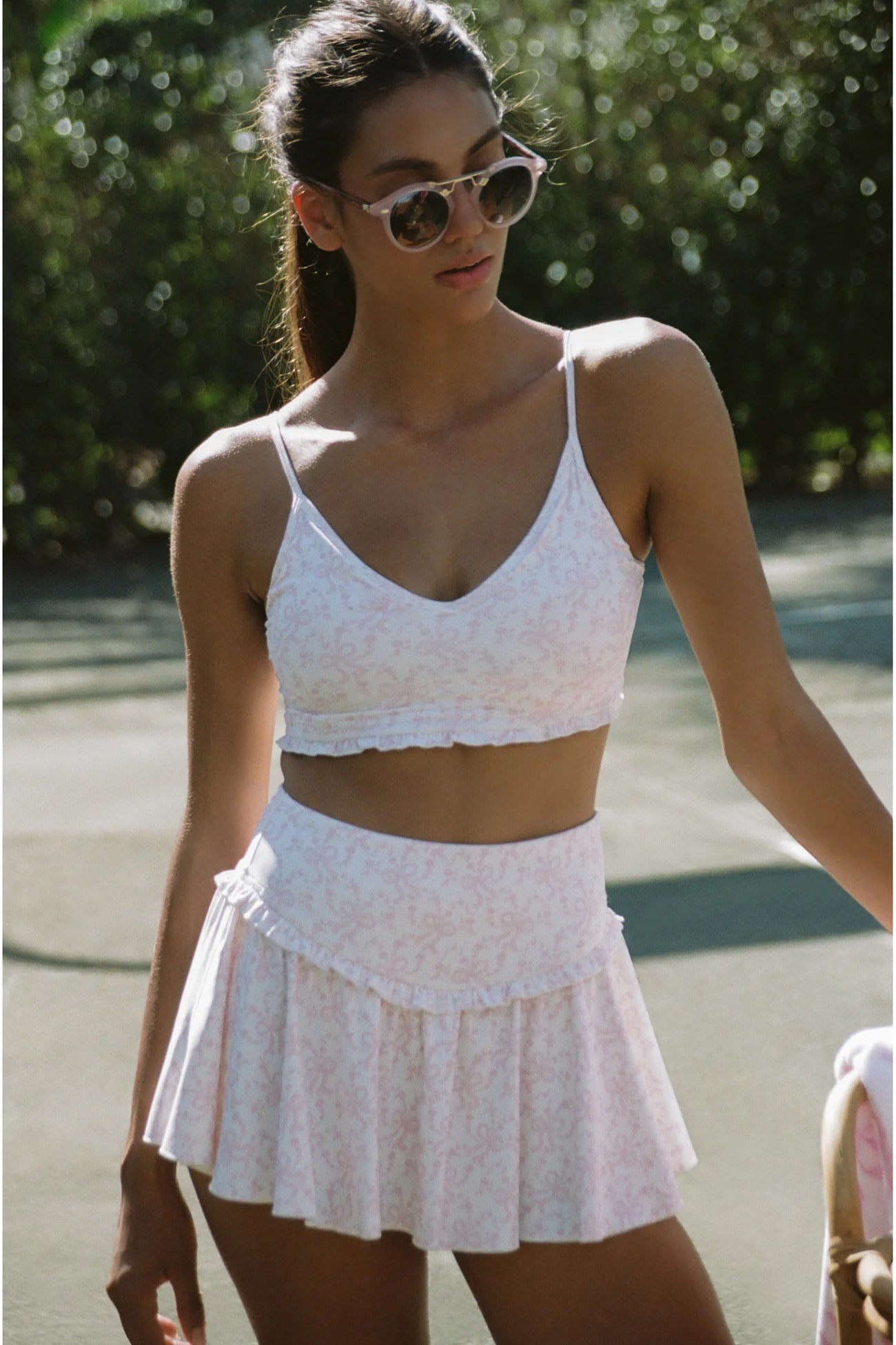 VANINO BOW PRINT SKORT