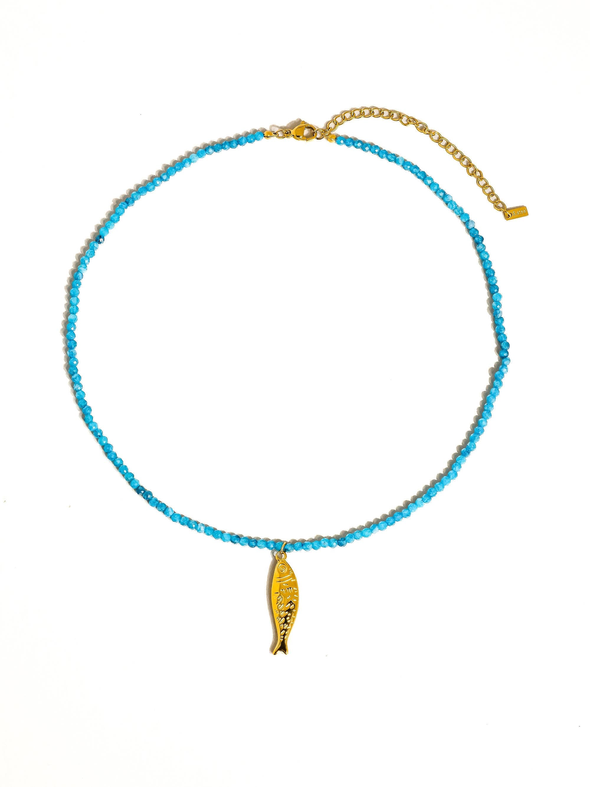 SASHA NON-TARNISH FISH BEADED NECKLACE