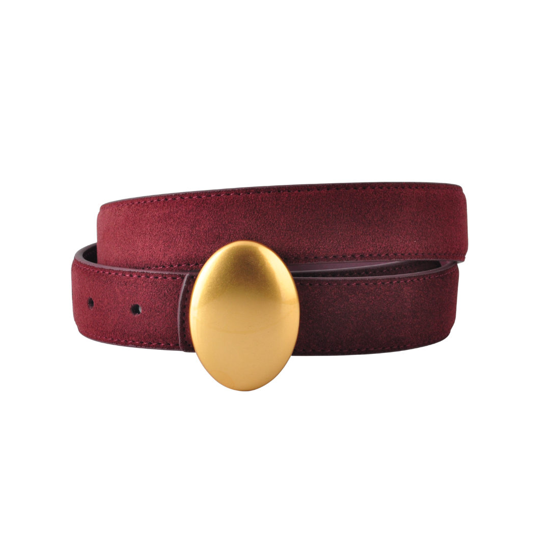 Suede Strap with Oval Buckle