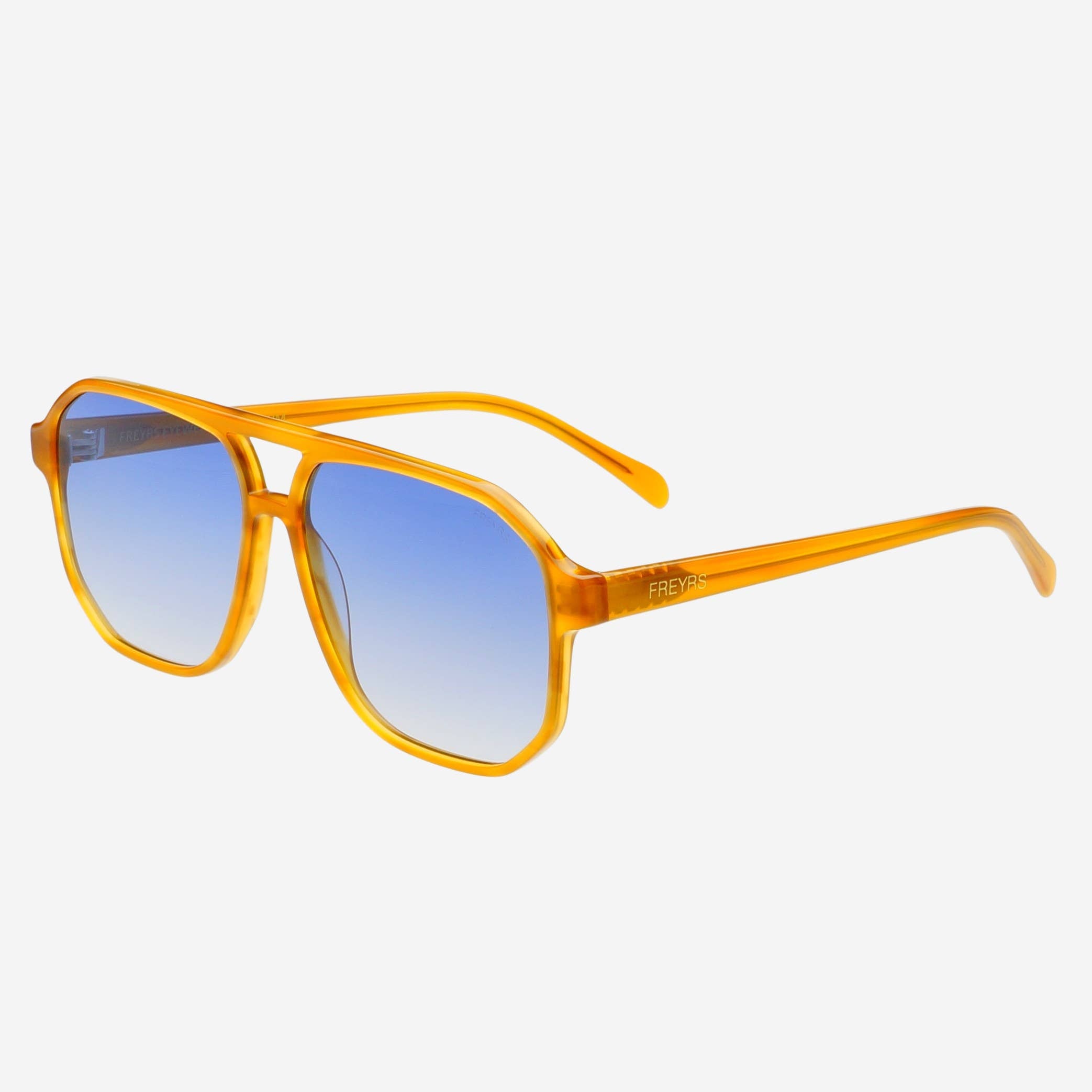 FREYRS Eyewear - Billie Aviator Sunglasses : Brown/Blue