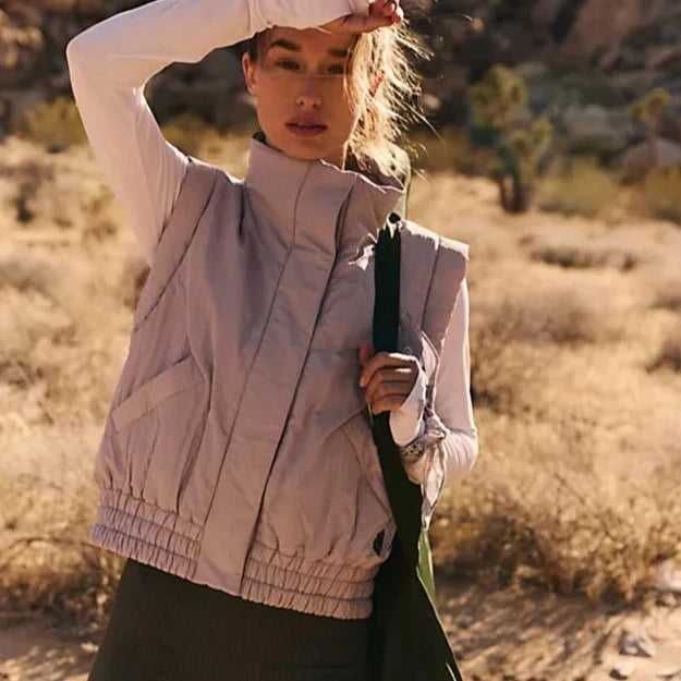 FREE PEOPLE CARES SCRUNCH TIME PUFFER VEST