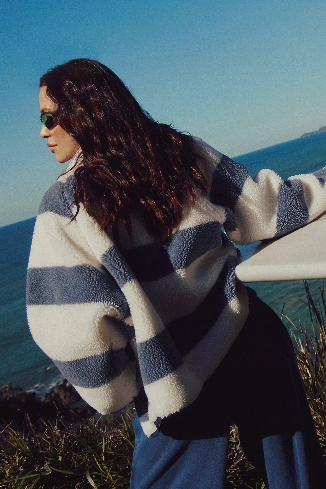 HIT THE SLOPES PRINTED FLEECE JACKET