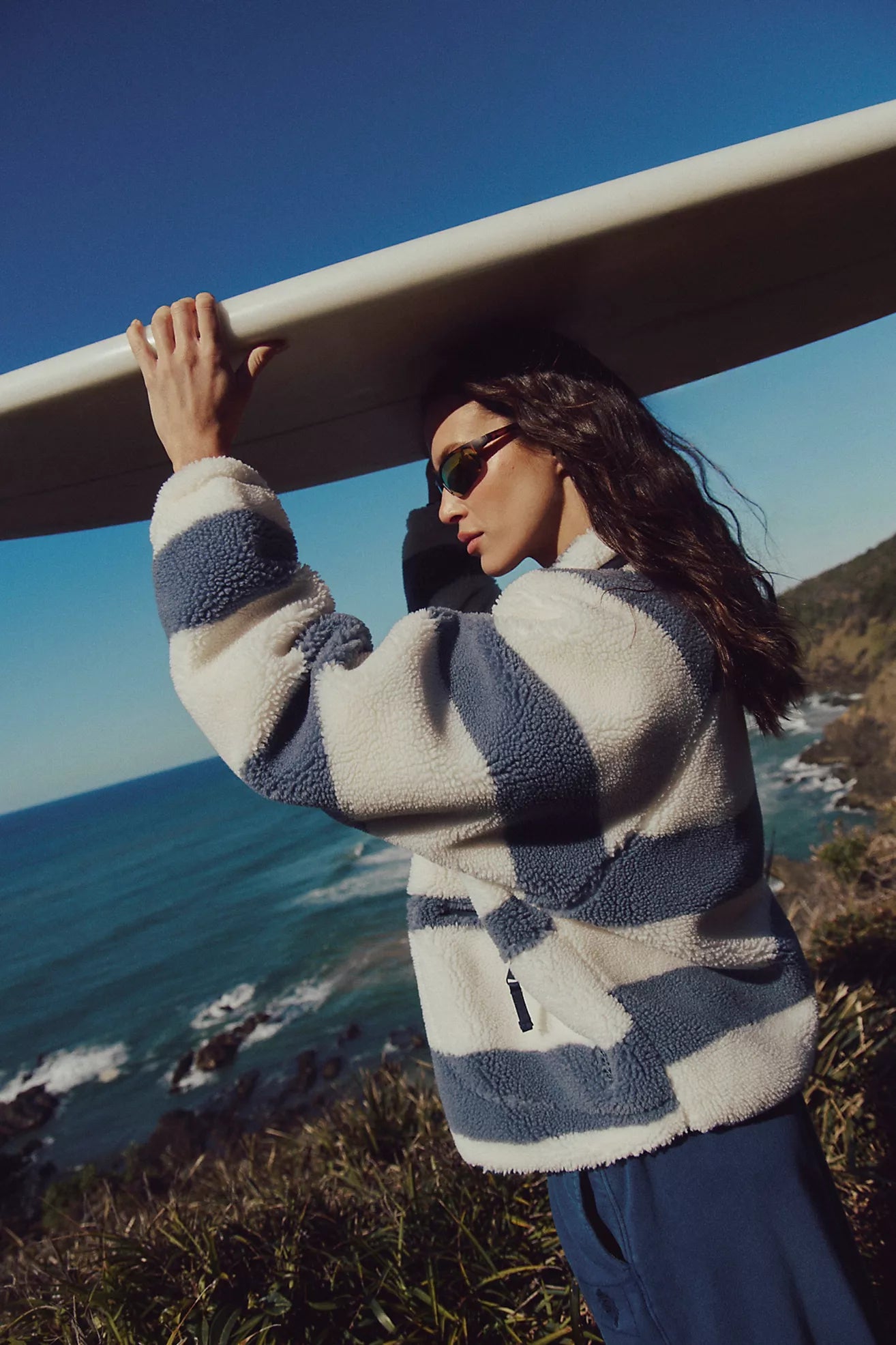 HIT THE SLOPES PRINTED FLEECE JACKET