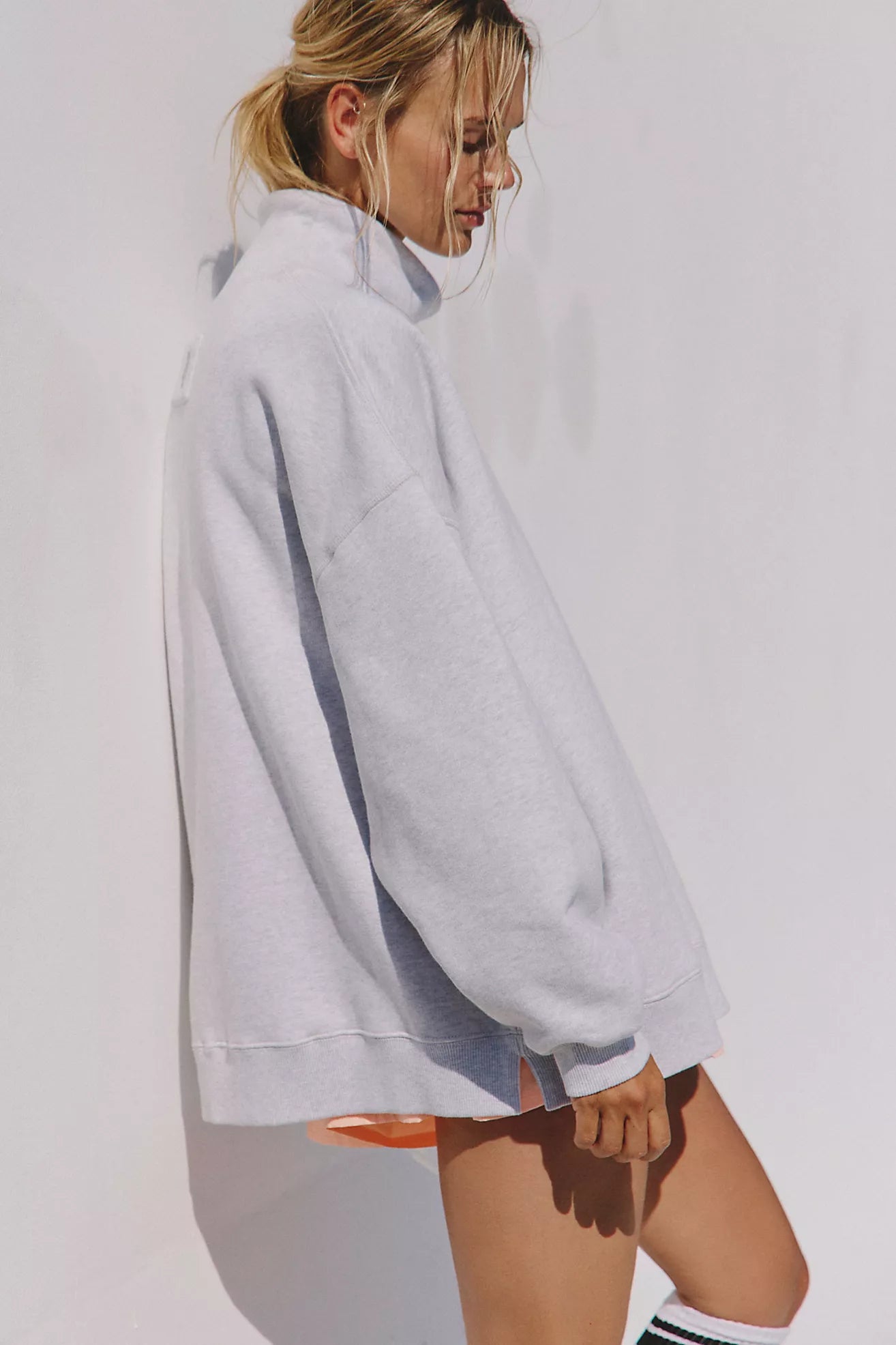 A CUT ABOVE MOCKNECK PULLOVER SWEATSHIRT