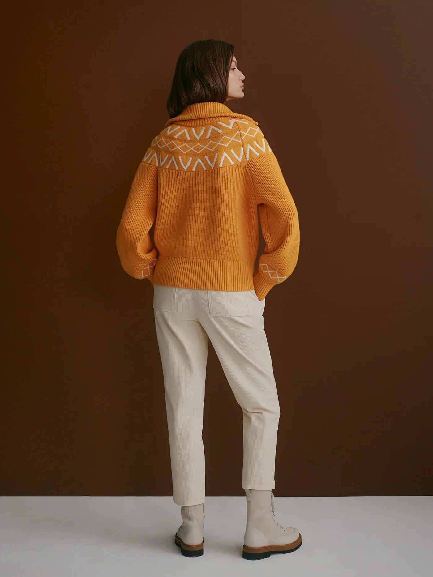 SIGRID FAIR ISLE HALF ZIP SWEATER
