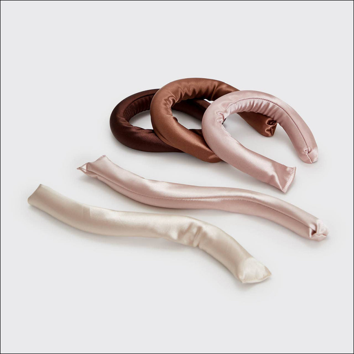Satin Wrapped Flexi Rods 6pc Set - Rosewood