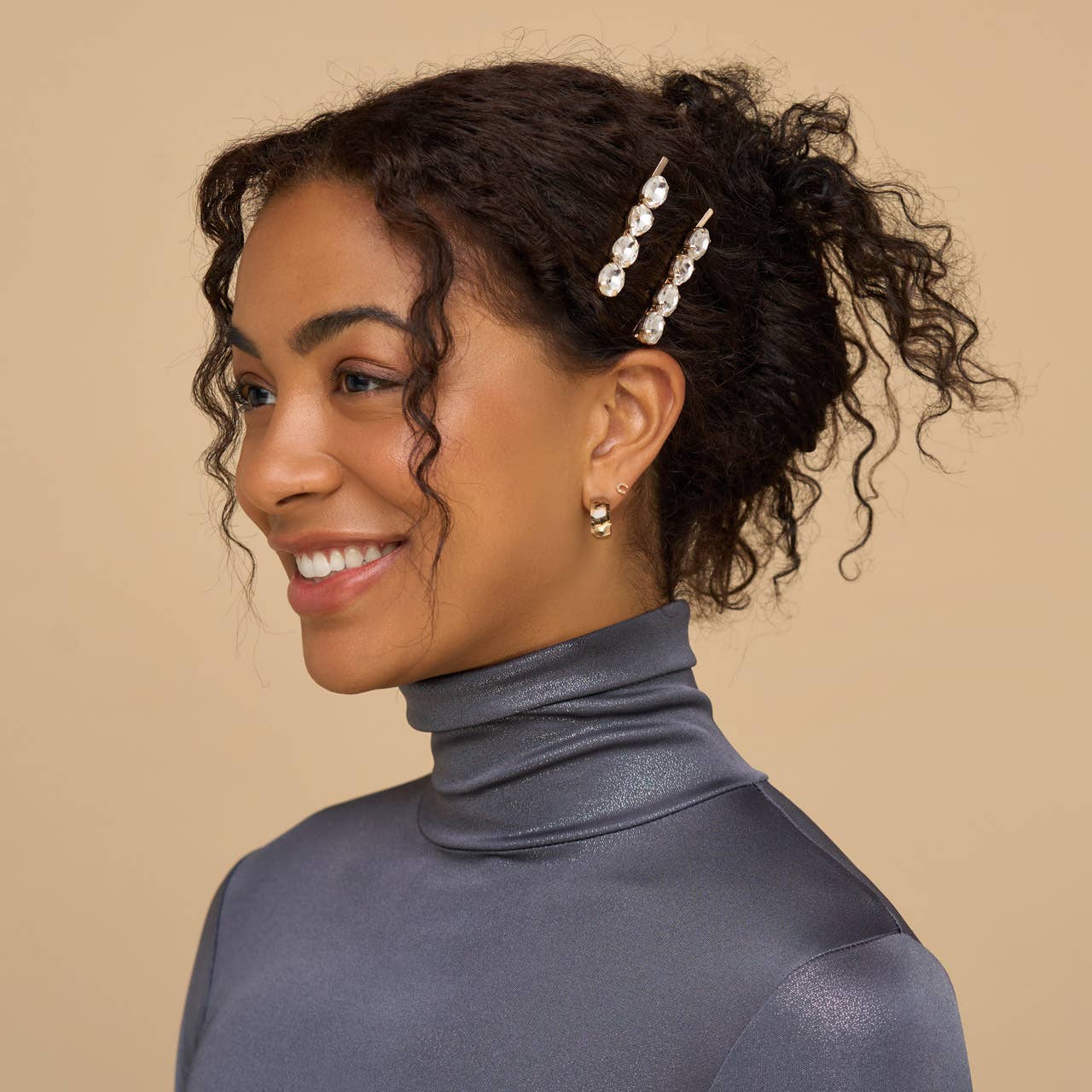GEMSTONE BOBBY PINS 2pc Set