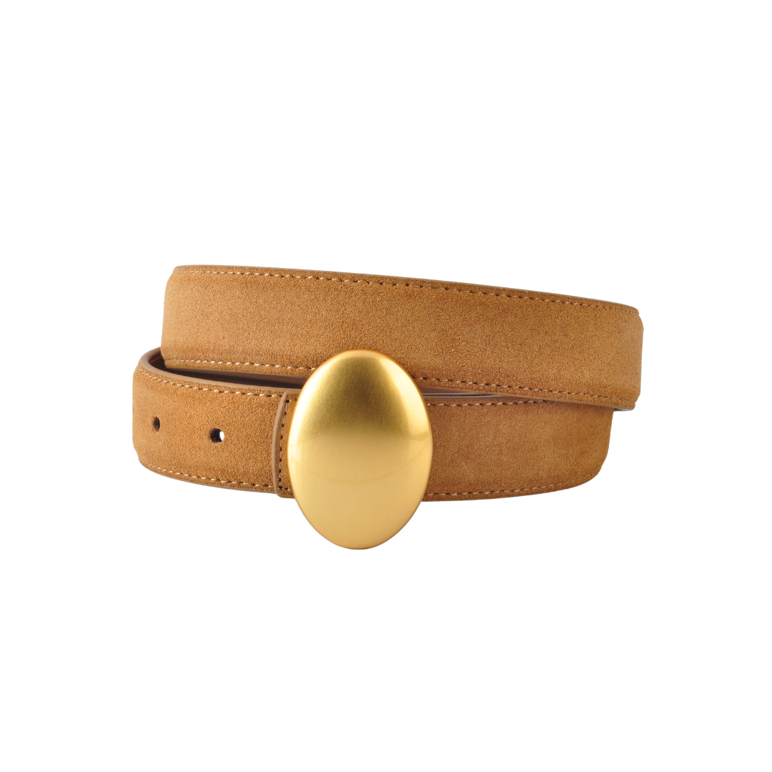 Suede Strap with Oval Buckle