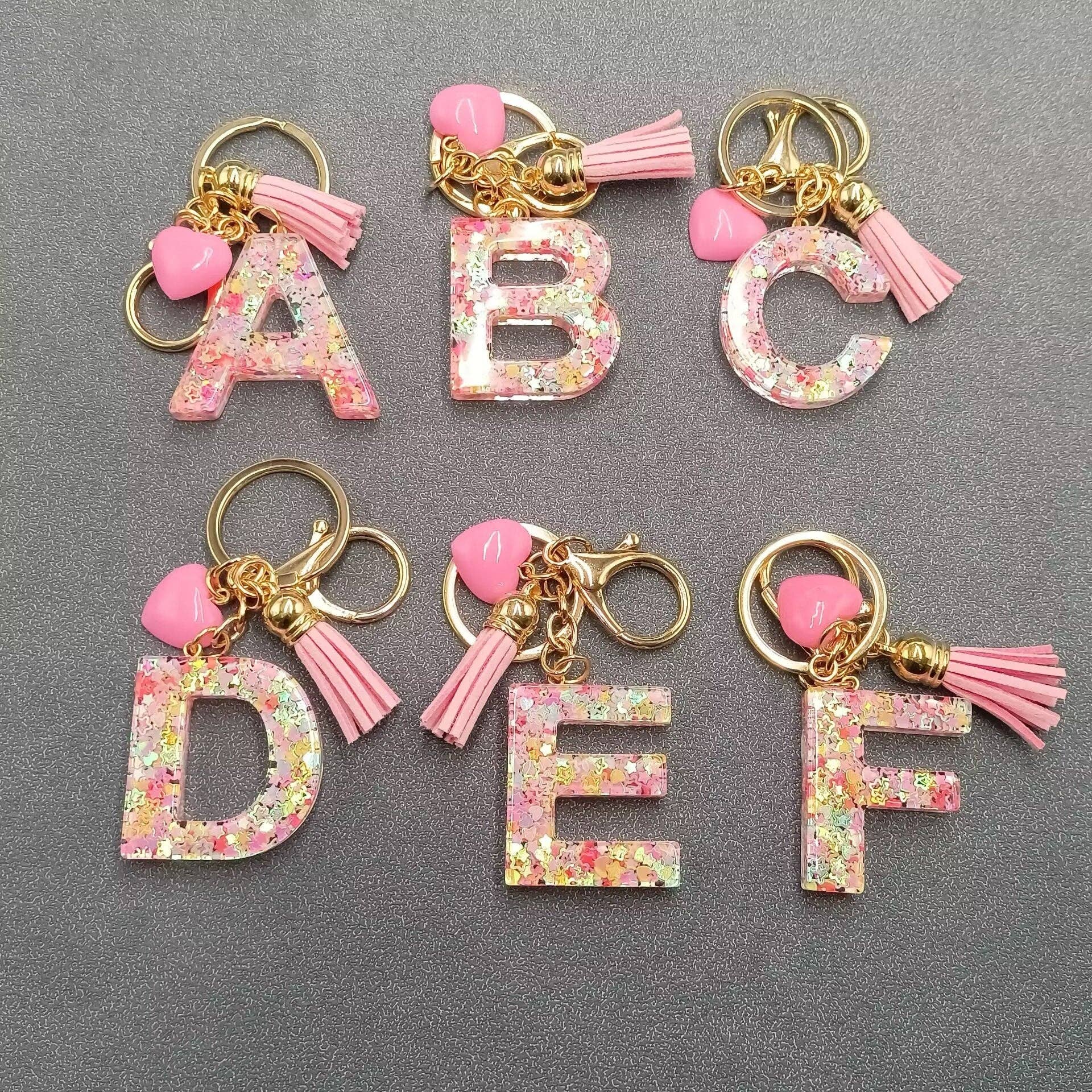 PINK RESIN INITIAL CHARM