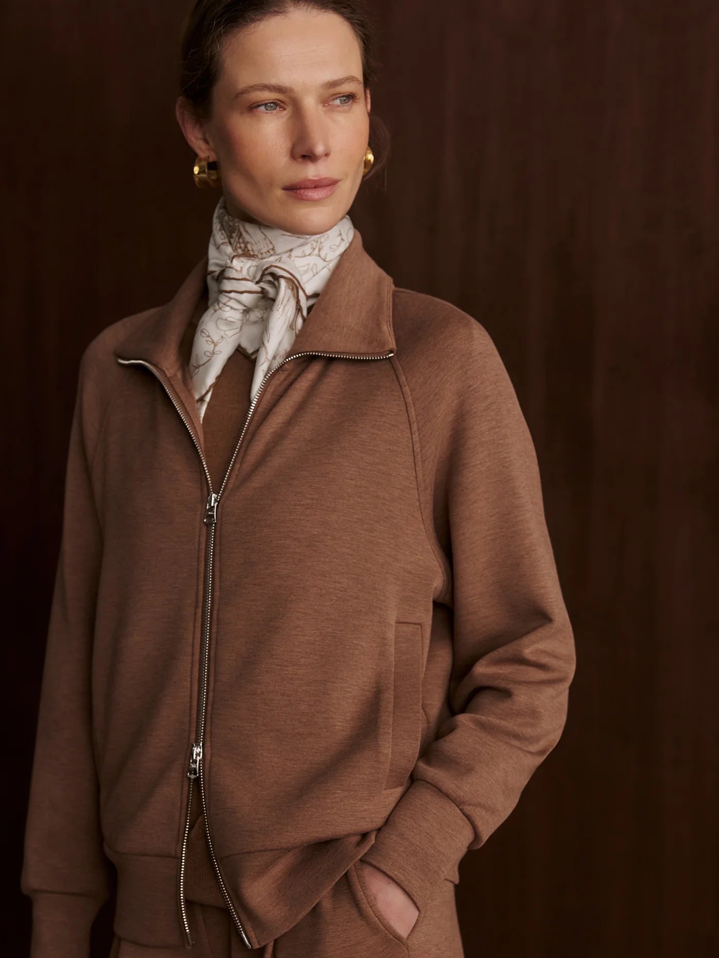 TYDE ZIP THROUGH SWEATSHIRT