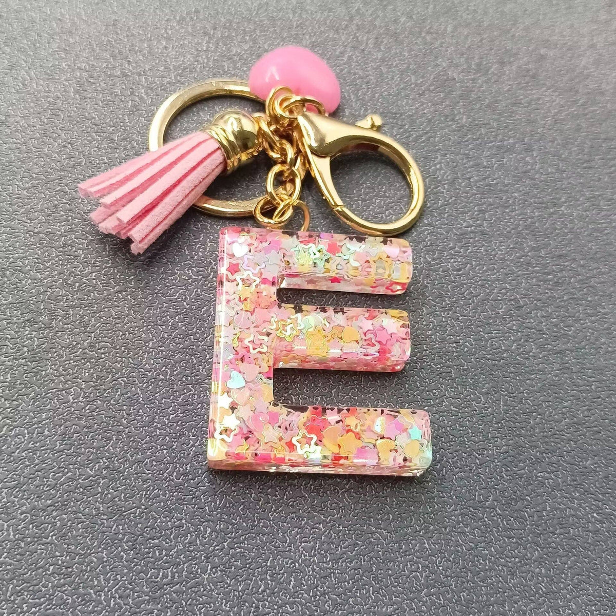 PINK RESIN INITIAL CHARM