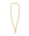 DAPHNE LINK CHAIN NECKLACE in ivory mother of pearl