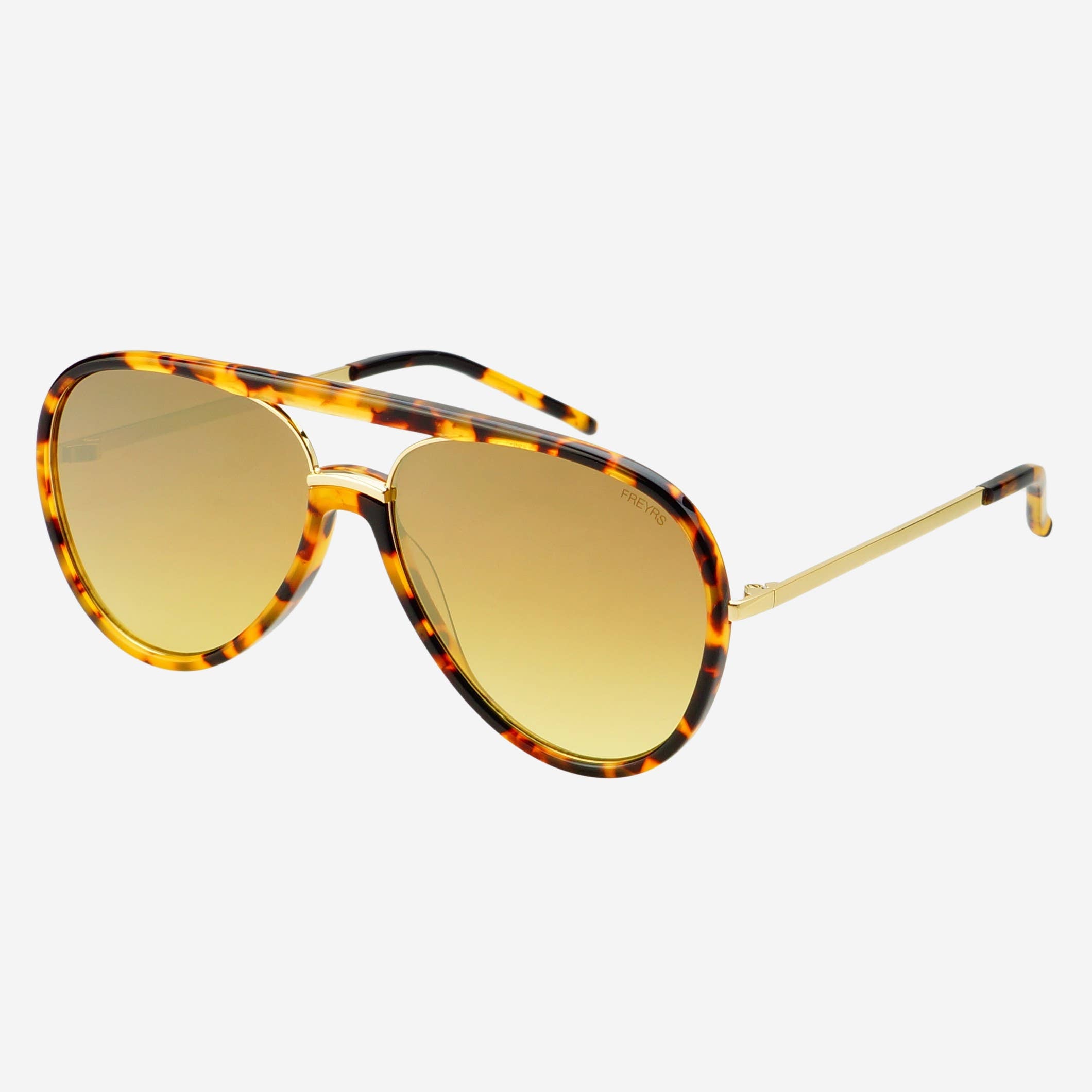 FREYRS Eyewear - Shay Aviator Sunglasses : Tortoise / Gold Mirror