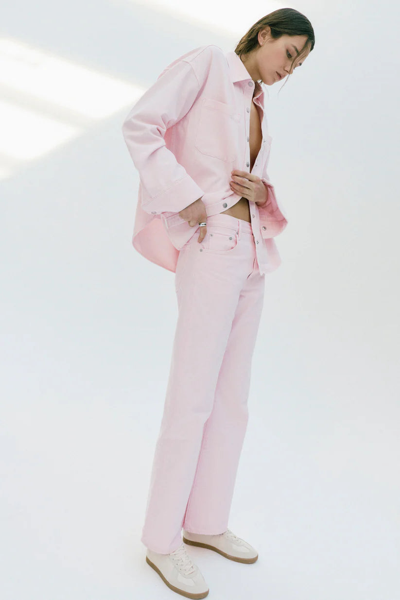 LARSEN RELAXED FLARE JEANS in blush