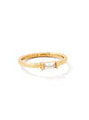 JULIETTE GOLD BAND RING in white crystal
