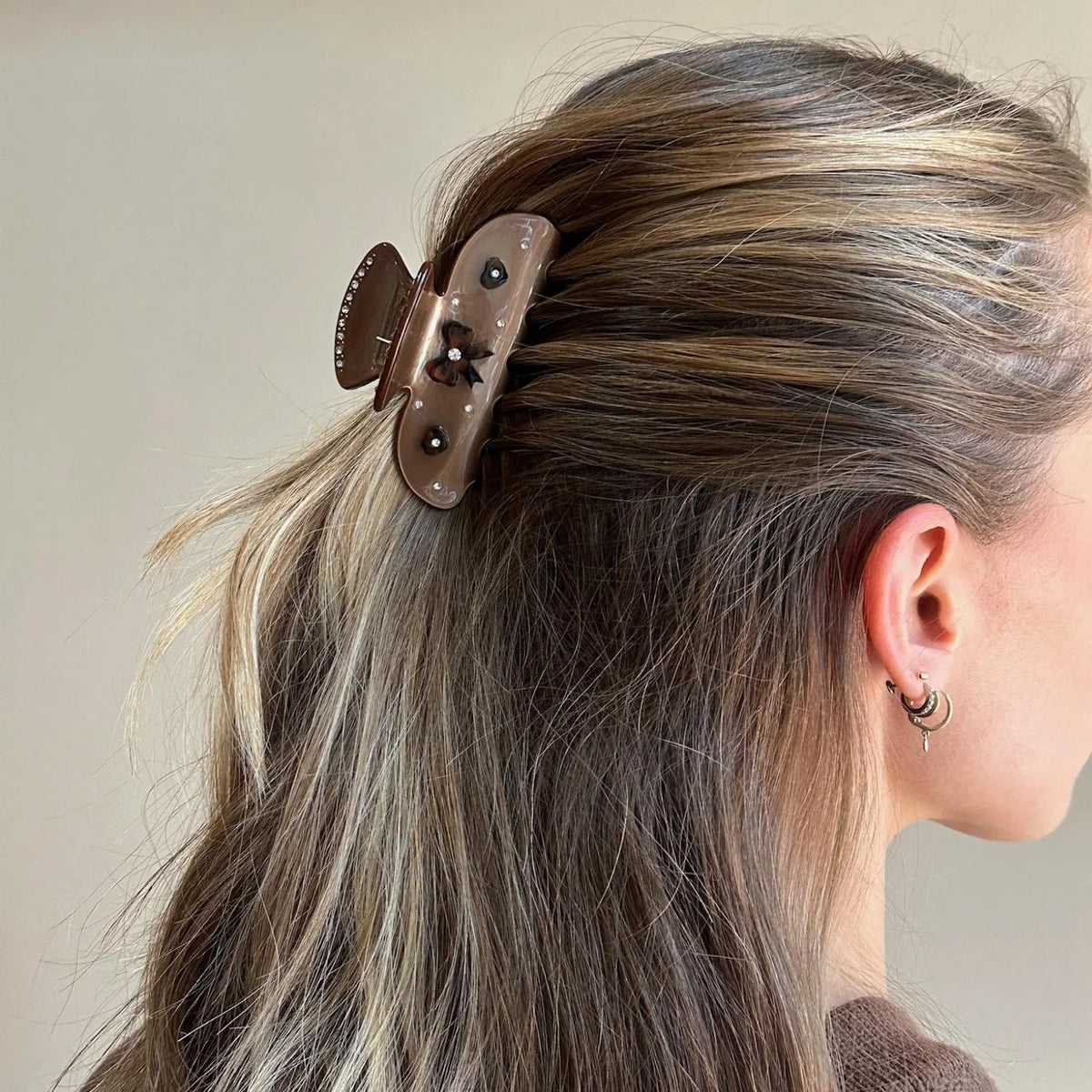 Sweetheart Clip in Cocoa Cashmere