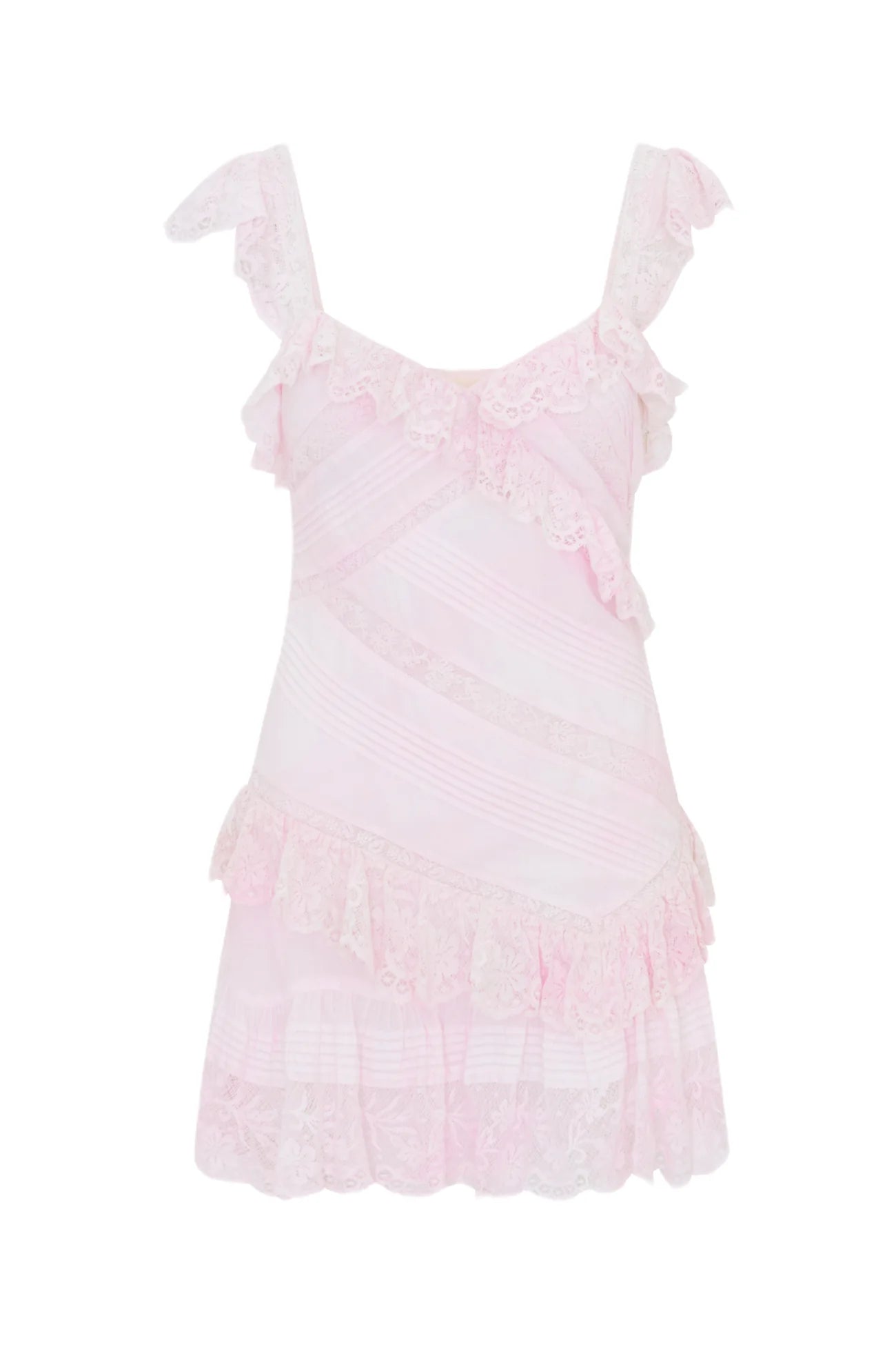 BENSLEY COTTON & LACE MINI DRESS