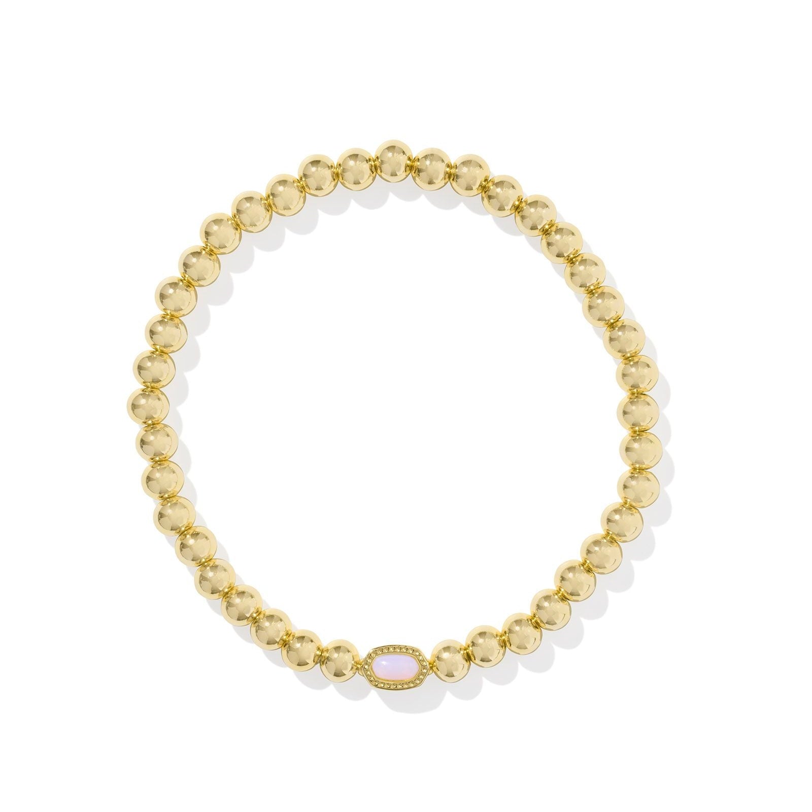 MINI ELAINA GOLD STRETCH BRACELET in pink opalite crystal