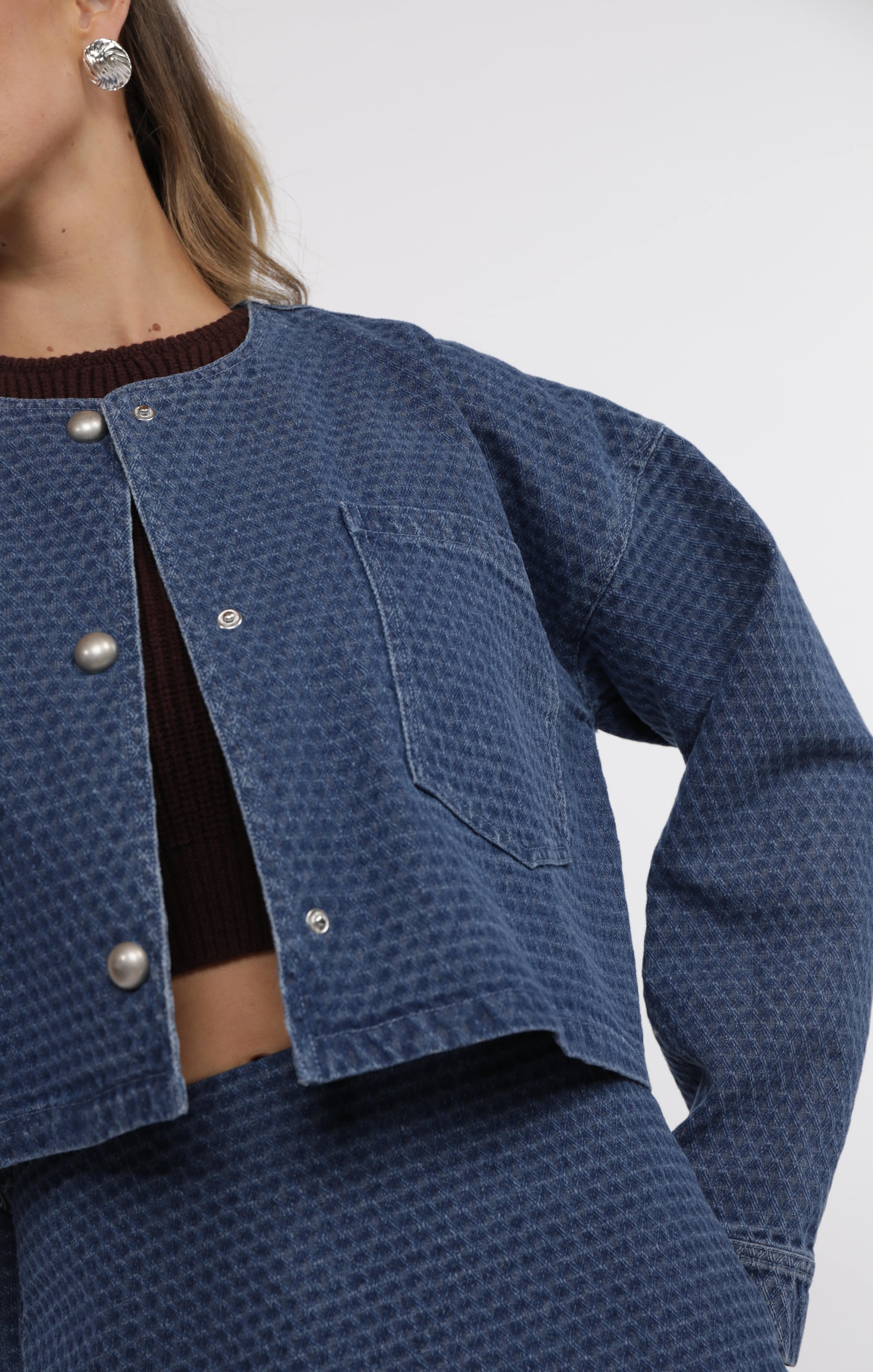 CHANCES JACQUARD DENIM JACKET