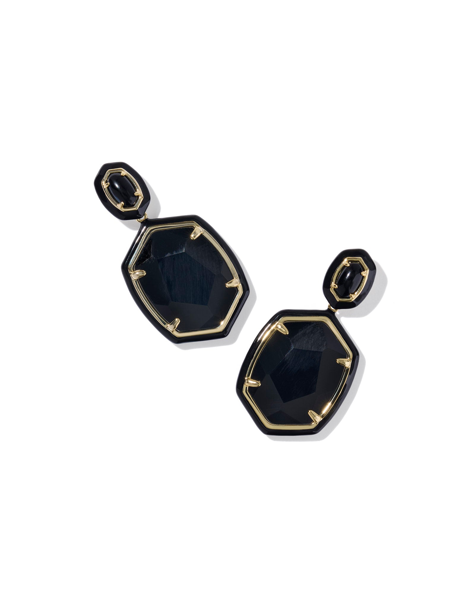 DAPHNE ENAMEL FRAME DROP EARRINGS