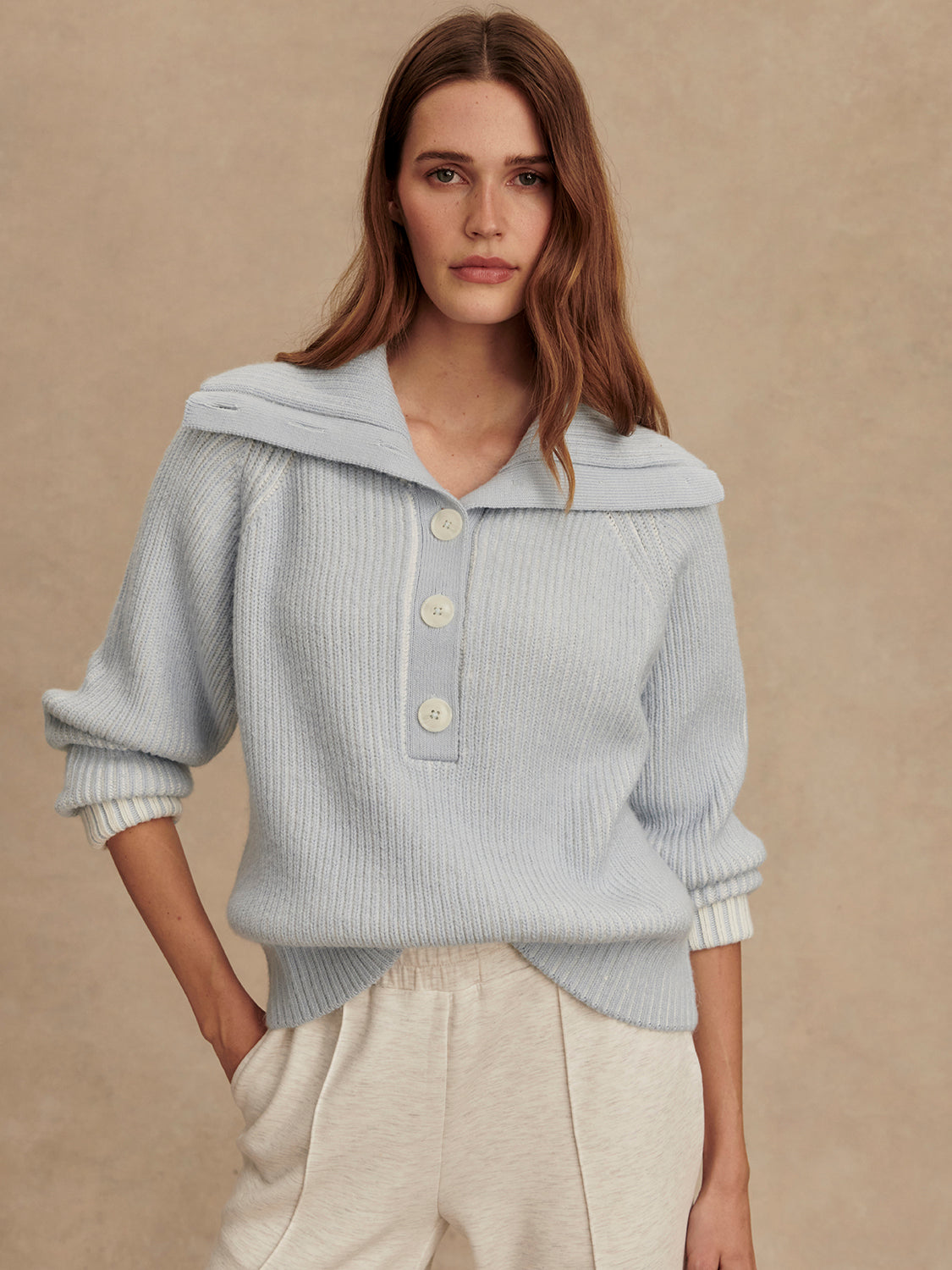 FILEY PLATED HENLEY SWEATER