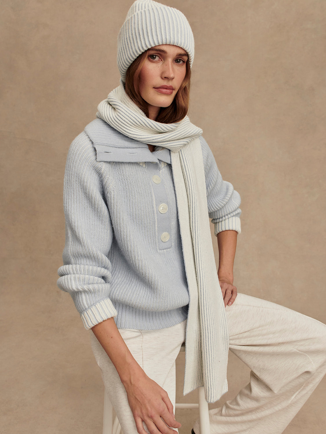 FILEY PLATED HENLEY SWEATER