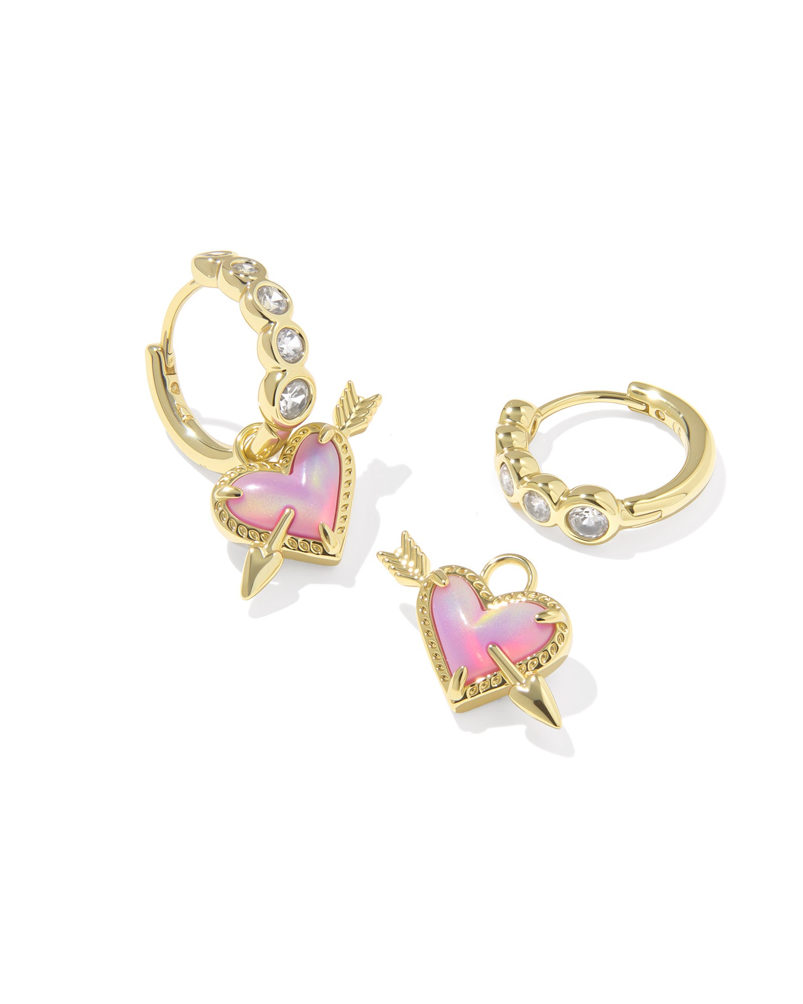 ARI HEART ARROW CONVERTIBLE EARRINGS