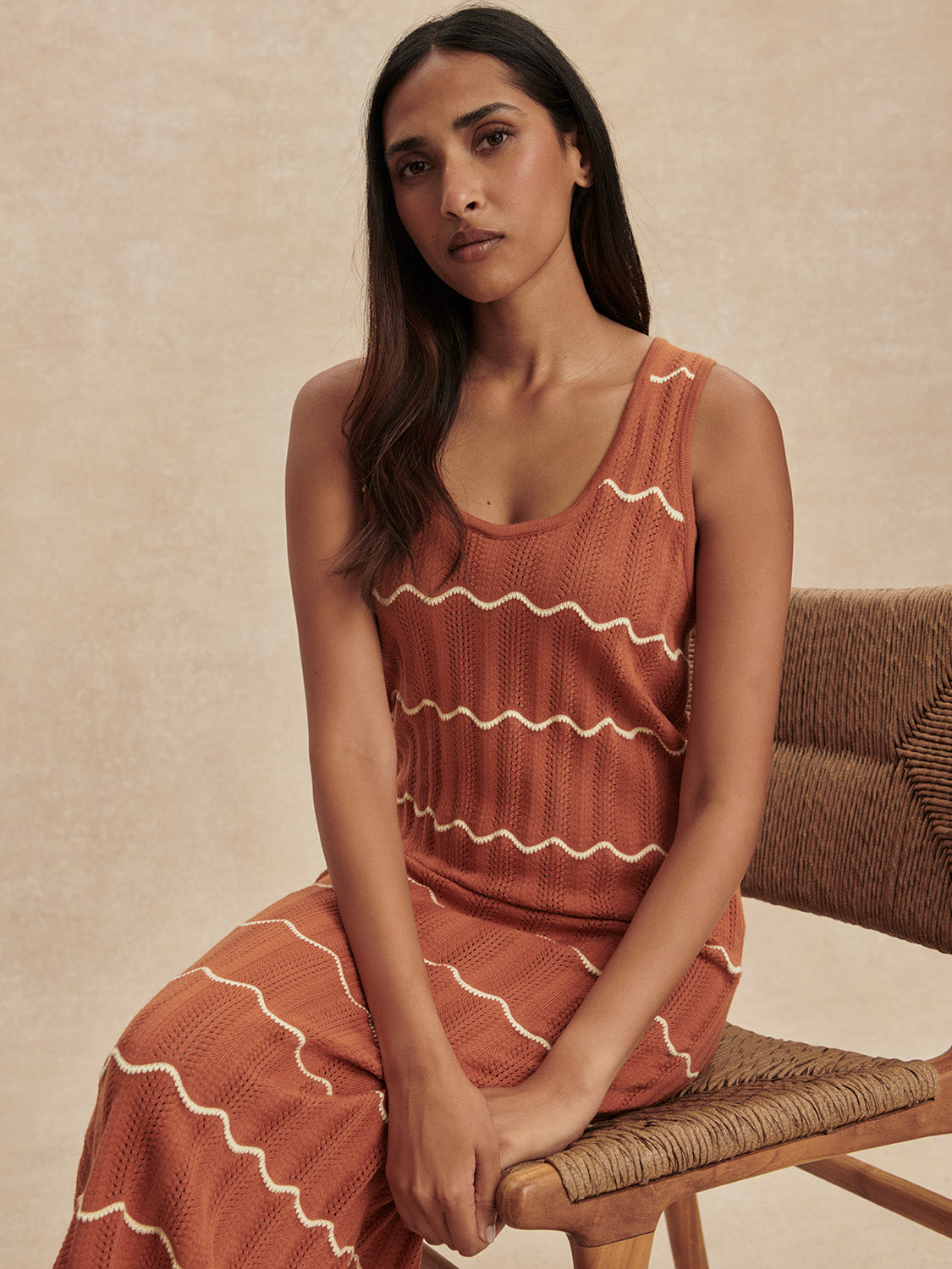 YUNA SCALLOP KNIT DRESS