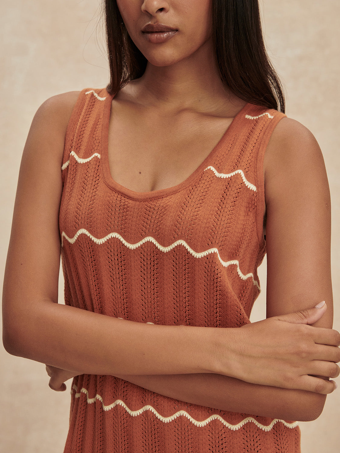 YUNA SCALLOP KNIT DRESS