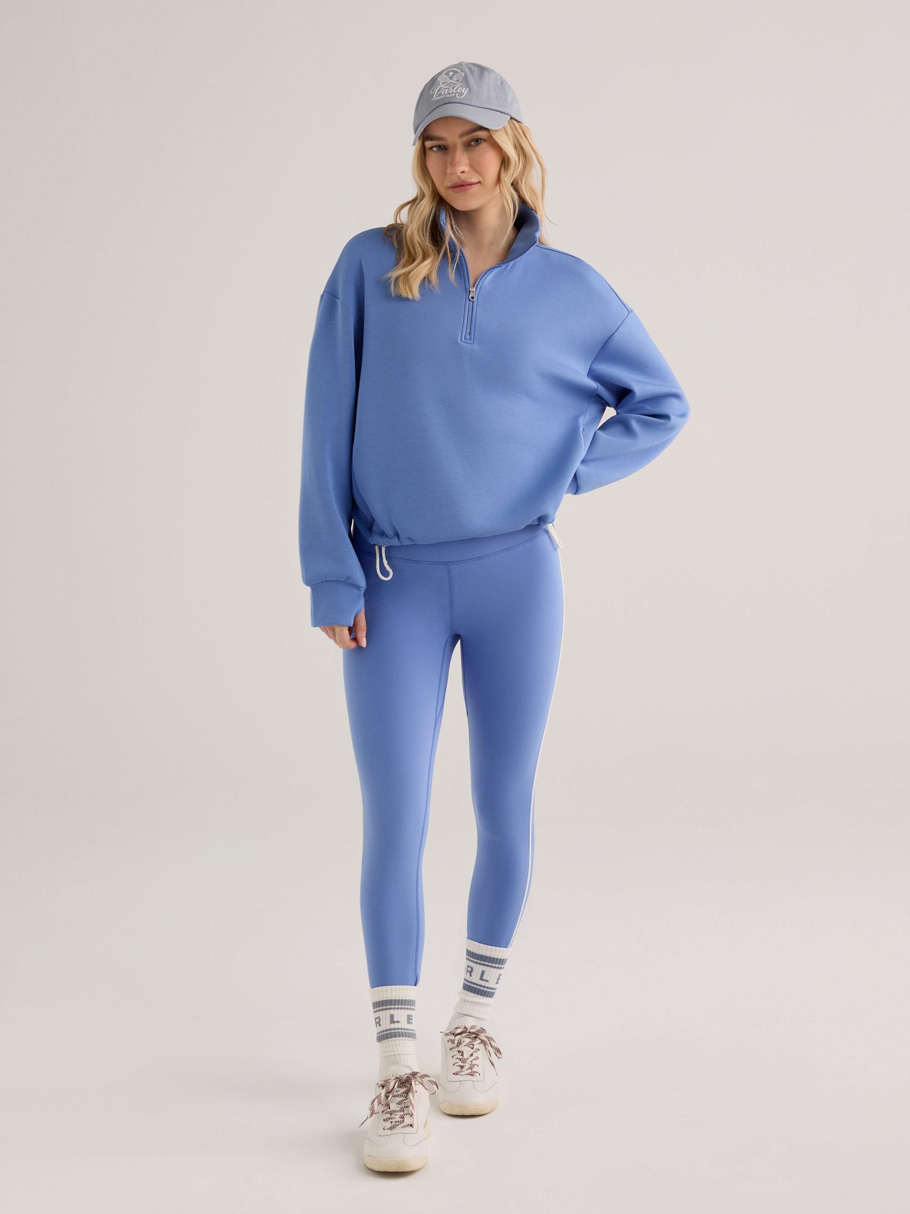 SIAN CROPPED HALF ZIP SWEATSHIRT