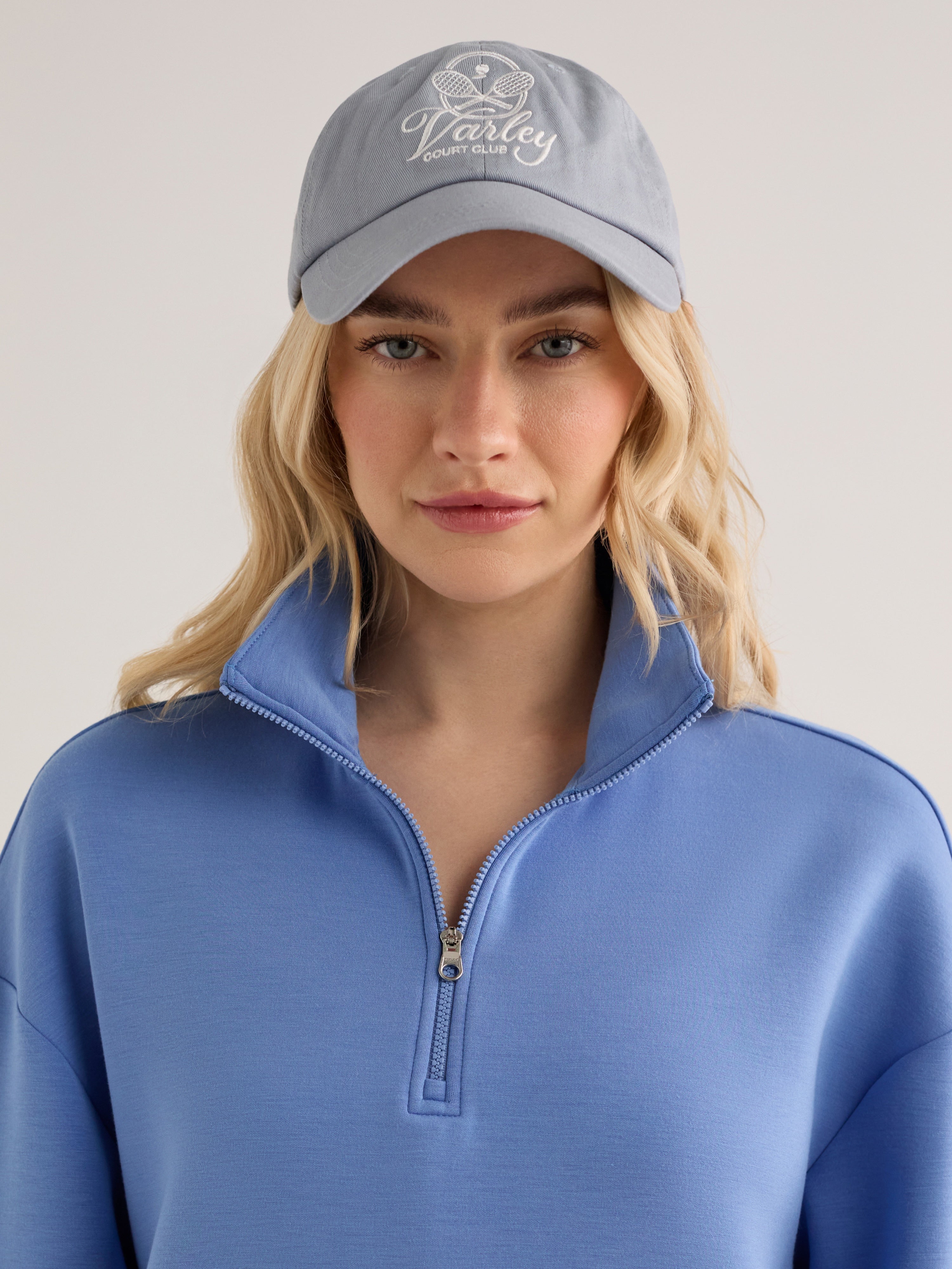 SIAN CROPPED HALF ZIP SWEATSHIRT
