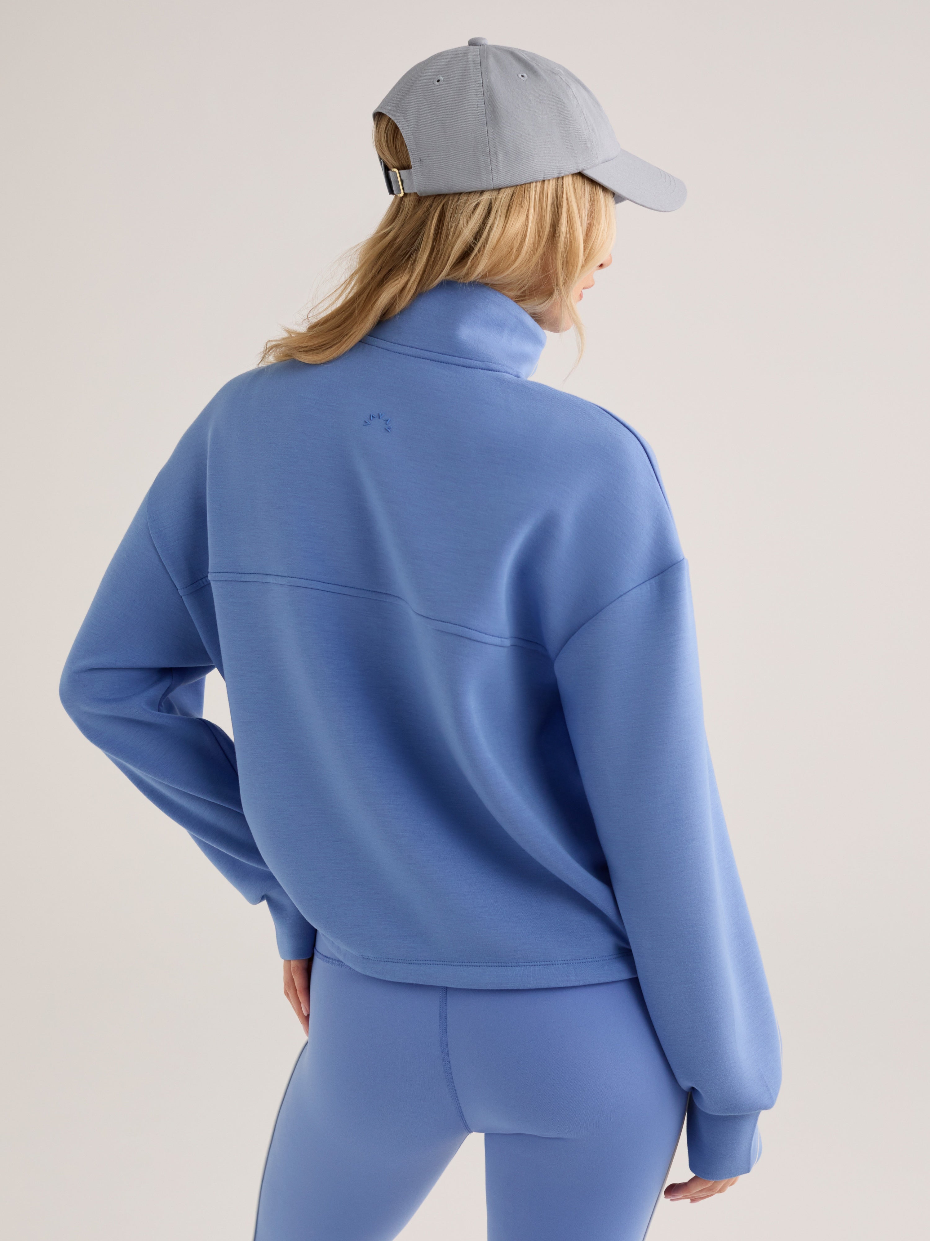 SIAN CROPPED HALF ZIP SWEATSHIRT