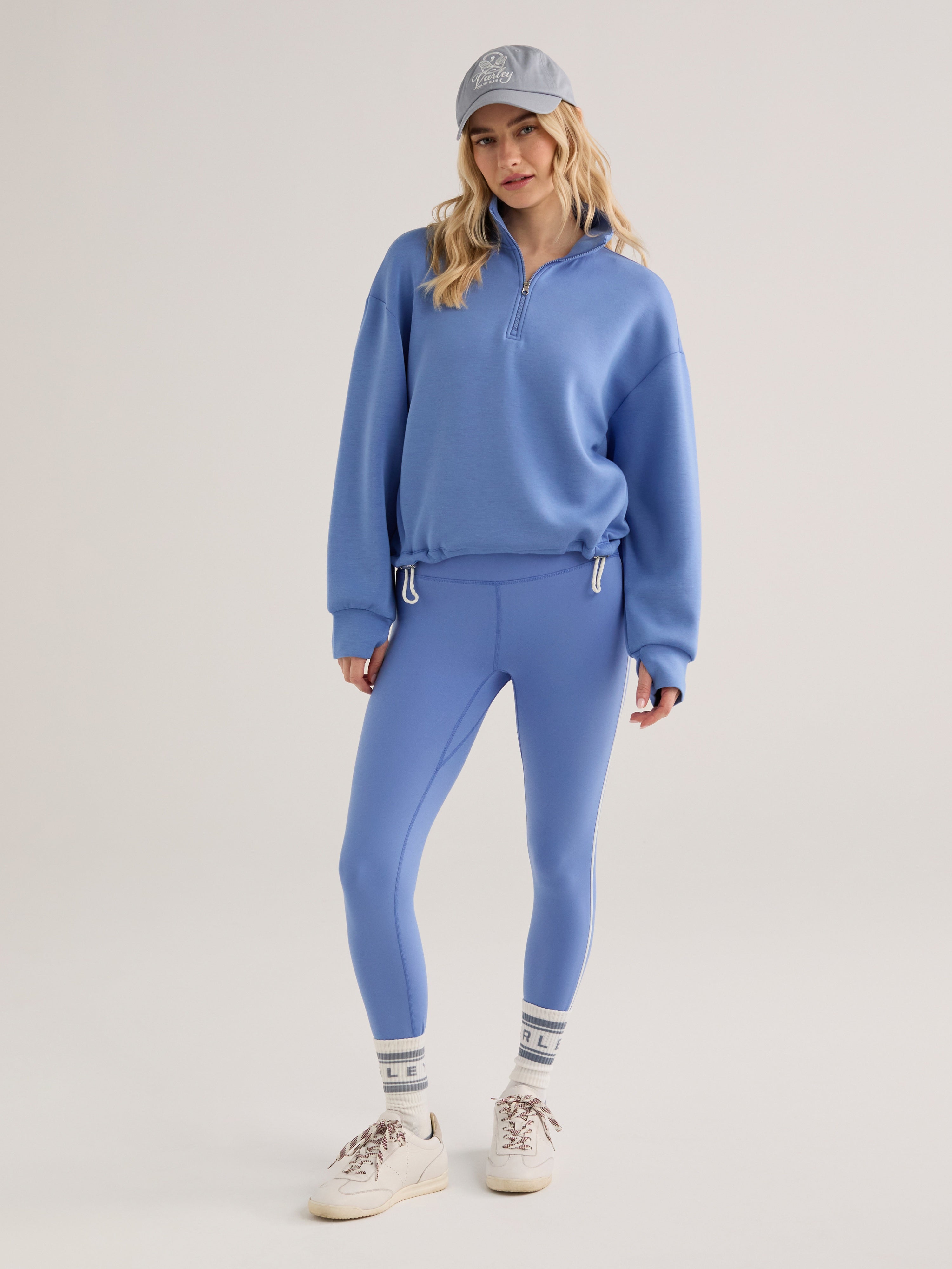 SIAN CROPPED HALF ZIP SWEATSHIRT