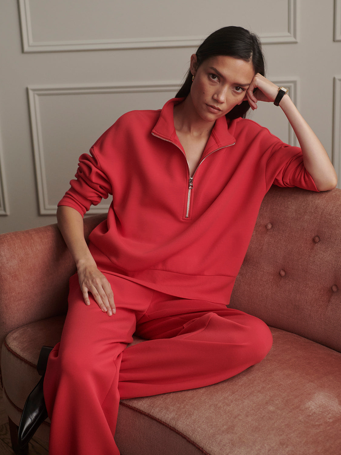 Mavis Mock Neck Sweatershirt