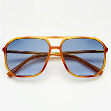  FREYRS Eyewear - Billie Unisex Aviator Sunglasses: Light Brown/Blue