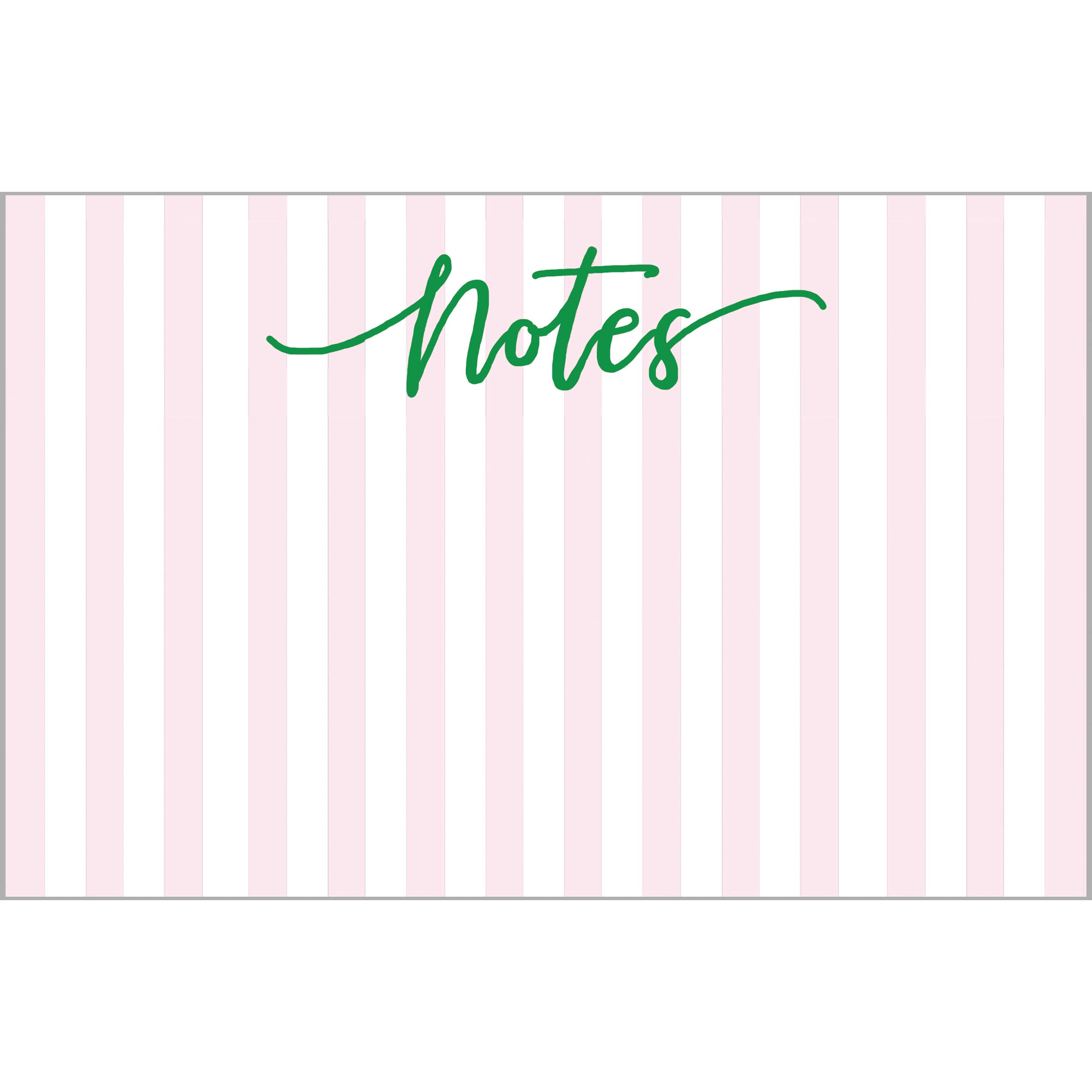 CABANA STRIPE "NOTES" SLAB NOTEPAD - pink