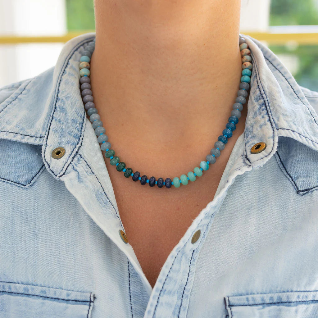 SHADES OF BLUE PALM BEACH NECKLACE