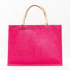 JUTE POCKET TOTE - Magenta