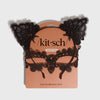 LACE HEADBAND & MASK 2PC SET - Black Cat