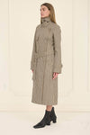 MOON RIVER - PLAID BELTED TRENCH COAT