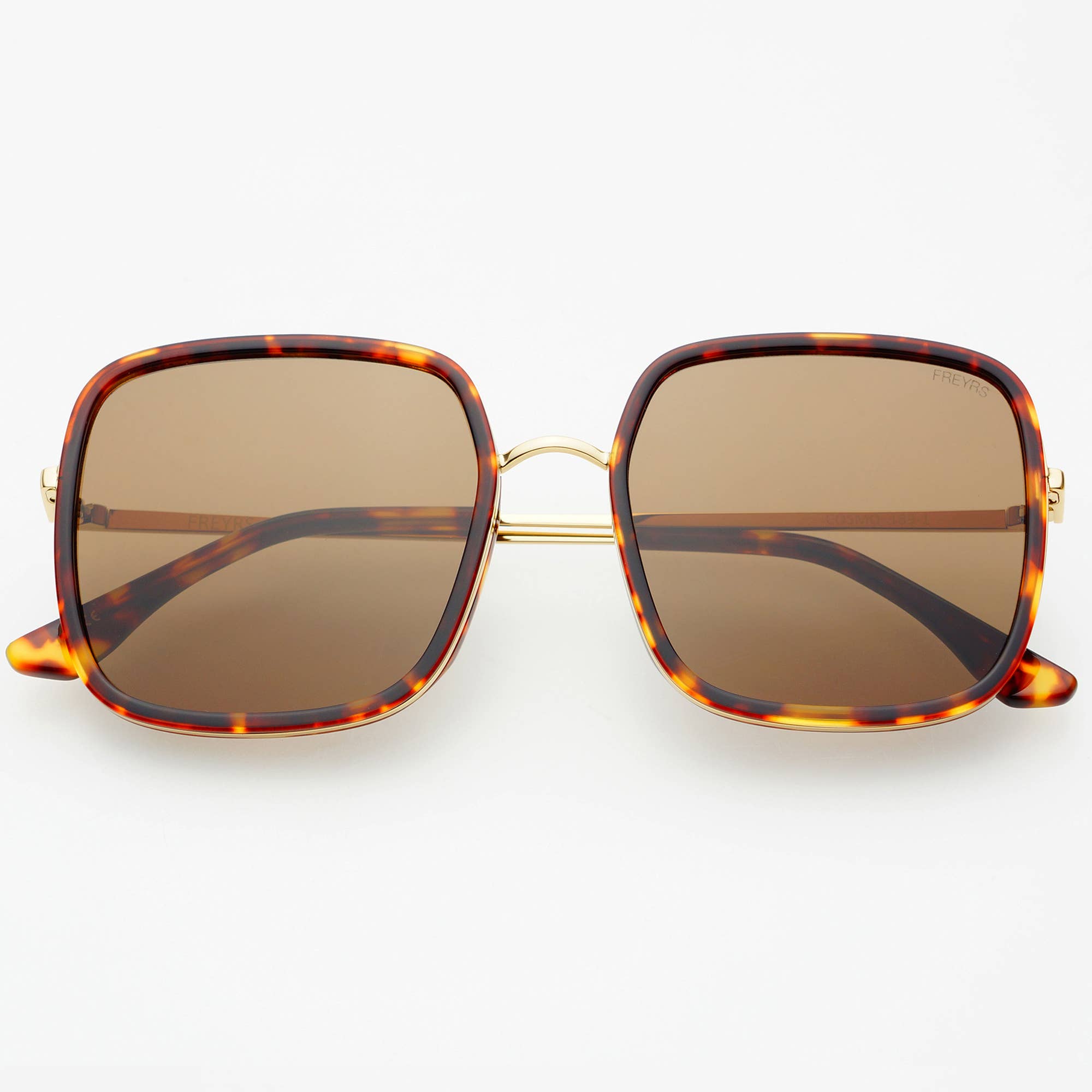 FREYRS Eyewear - Cosmo Acetate Womens Square Sunglasses: Dark Tortoise
