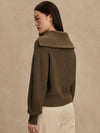 MAURA HALF ZIP RIB KNIT SWEATER