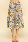 FLORAL PRINT A-LINE SKIRT