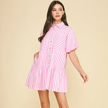  STACIE STRIPED BUTTON DOWN DRESS