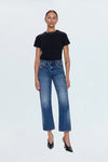LEXI MID RISE BOWED STRAIGHT JEANS in artisan