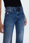 LEXI MID RISE BOWED STRAIGHT JEANS in artisan