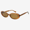 FREYRS Eyewear - Mimi Acetate Oval Sunglasses: Brown